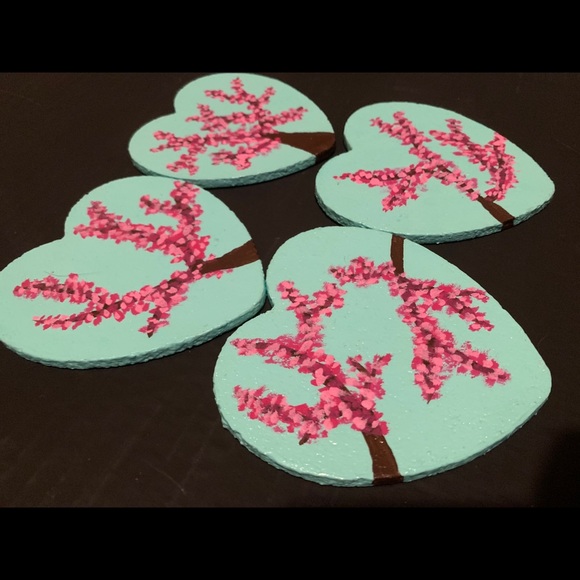 Cherry Blossom Coaster Set